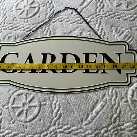 Metal Garden Sign with Black Lettering - Picture 2 of 9
